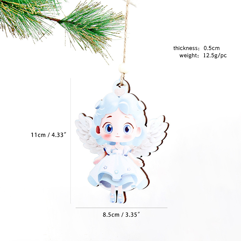 Decoraciones de Navidad de madera colgante decoración del hogar festivales artesanía de madera colgante colgante de árbol de Navidad