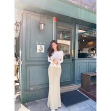 当天发韩国代购气质女显瘦长裙春夏秋显高挑绑带高腰拖地大摆裙女