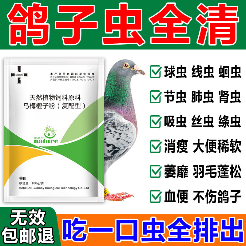 鸽子体内外驱虫药鸽子球虫药线虫蛔虫毛滴虫专用打虫药全虫清鸽药|undefined