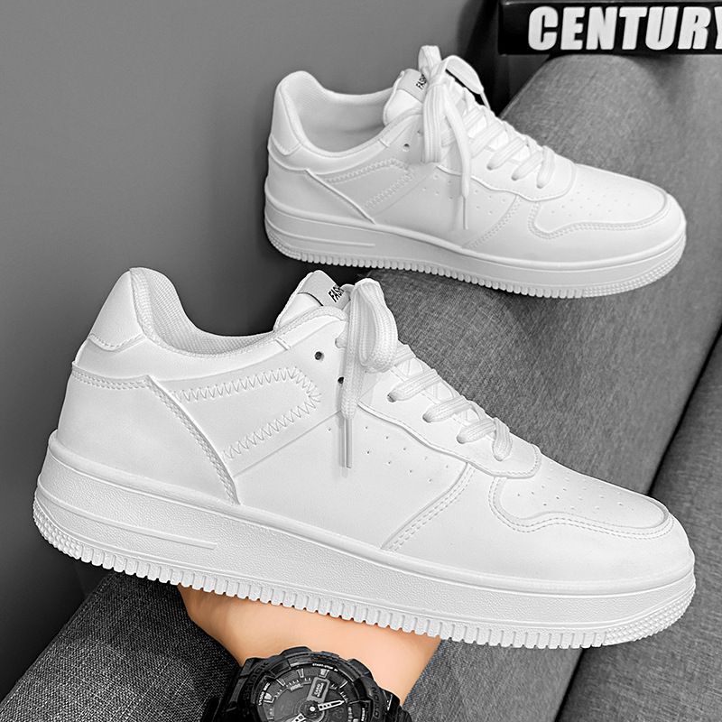 Zapatos de hombre 2026 primavera transpirables nuevos zapatos blancos bajos de tendencia juvenil skate zapatos deportivos casuales universales