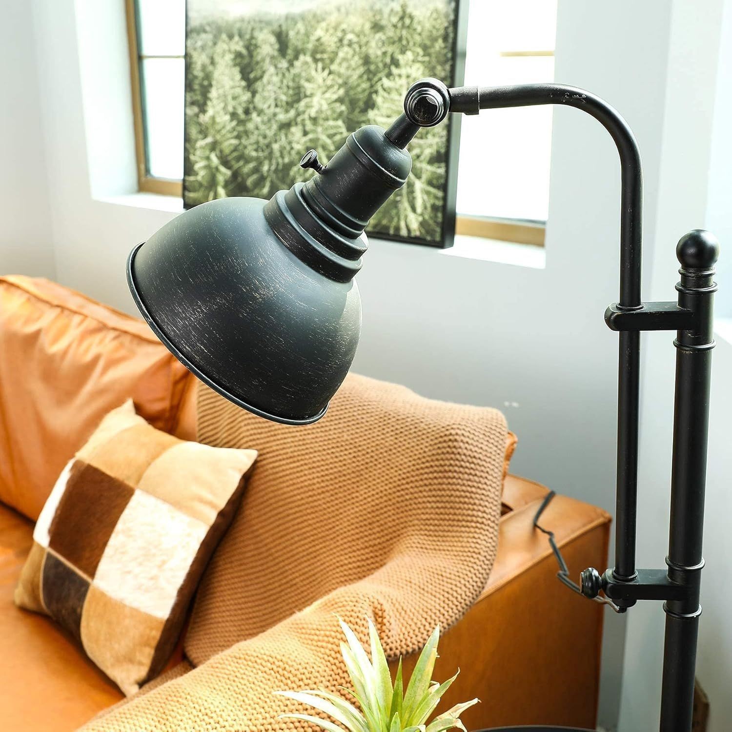 Lámpara de escritorio de estilo americano de vivienda ajustable lámpara de atmósfera nostálgica retro alta lámpara de escritorio rural de hierro forjado lámpara de escritorio medieval