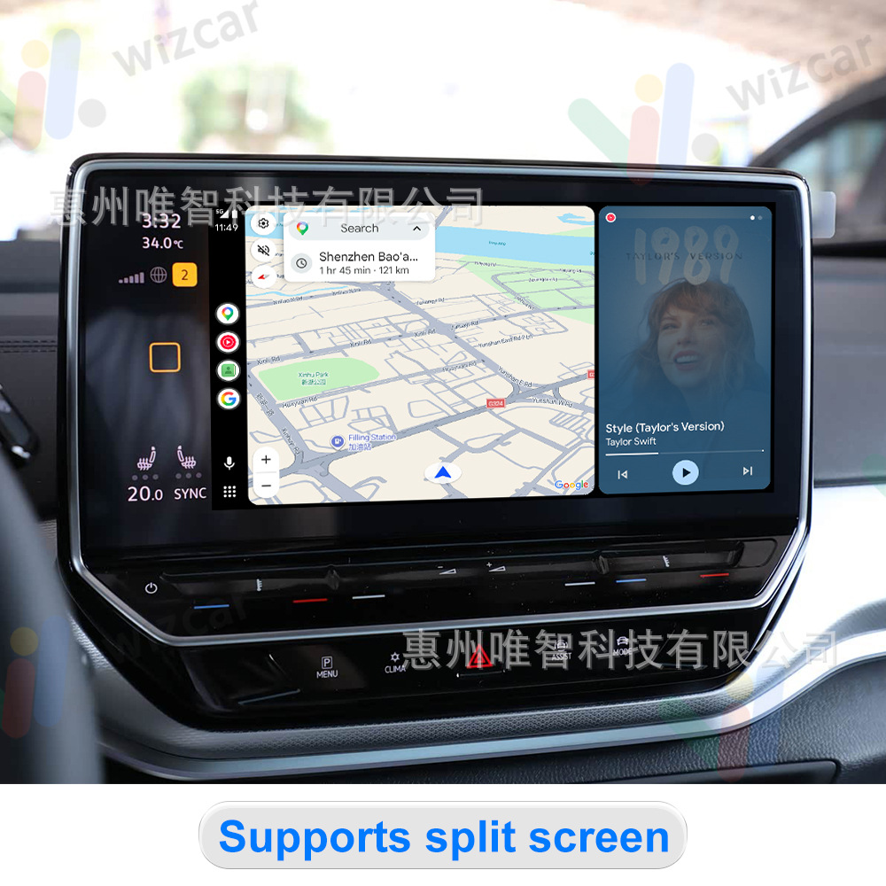 Volkswagen Id6 Id4 Wizcar M1 Google Waze Maps Spotify Music