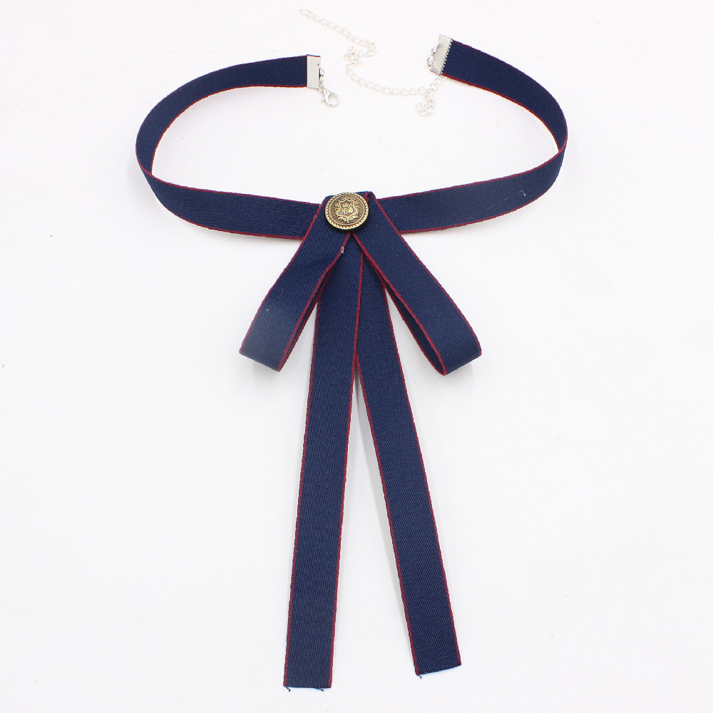 [Star Cat] Black College Style Bow Tie Female Ribbon Retro Accessories Trend Collar Flower Factory Spot TS181