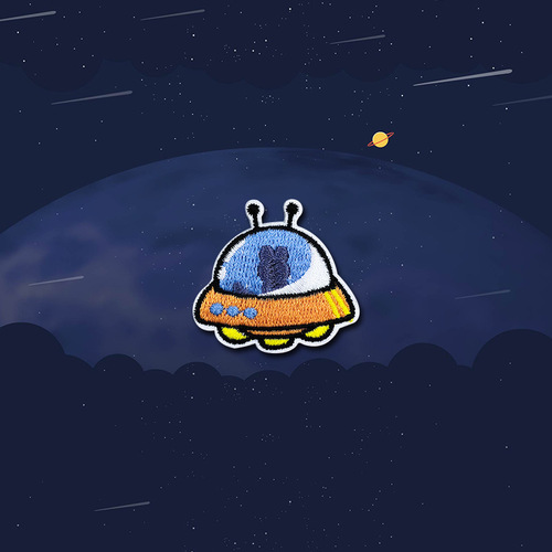 Computer embroidered planet cartoon astronaut embroidered cloth stickers self-adhesive DIY bag decoration clothes patch stickers wholesale
