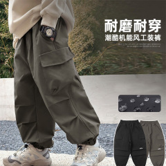 儿童工装裤秋季新款时尚童装裤子男童韩版卫裤宝宝百搭休闲长裤潮