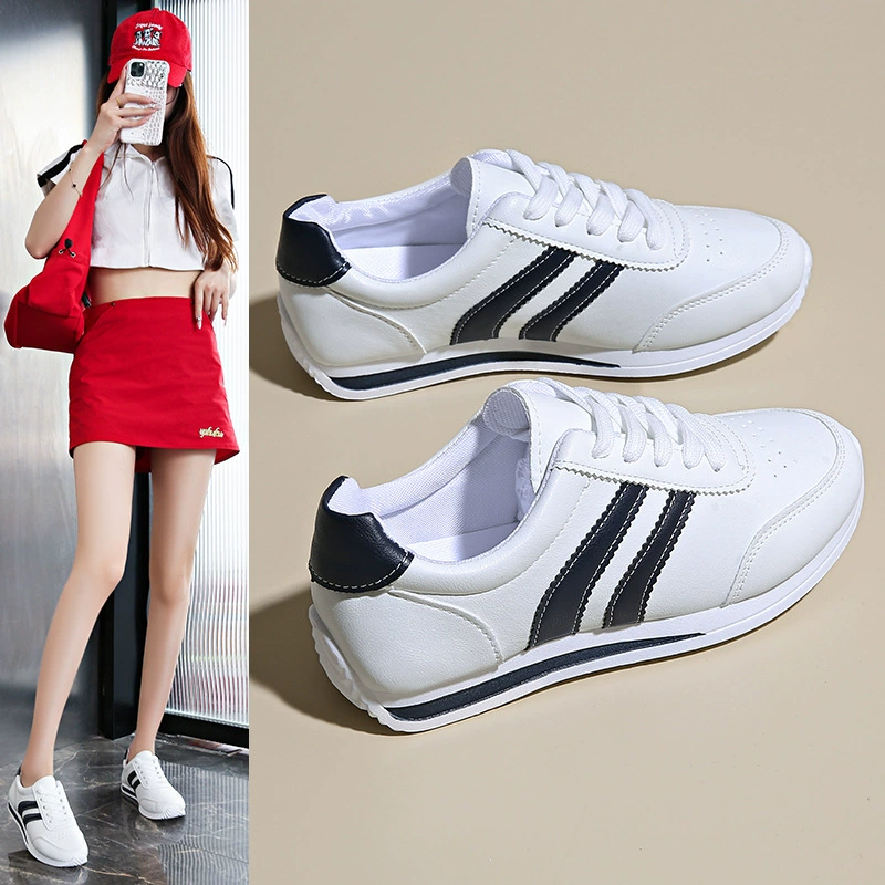 2025 новые кроссовки на шнуровке Повседневные кроссовки на мягкой подошве кроссовки дикие студенческие туфли плоские нескользящие женские туфли