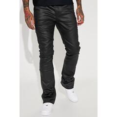 Coated Stacked Skinny Flare Pants 跨境代发