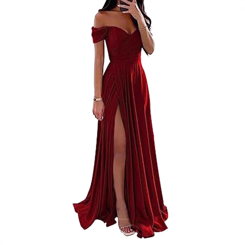 Amazon European and American Cross-Border Bridesmaid Dresses, Long Dresses, Slimming Off-The-Shoulder Dresses, Amazon Bridesmaid Group Evening Dresses Amazon European and American Cross-Border Bridesmaid Dresses, Long Dresses, Slimming Off-The-Shoulder Dresses, Amazon Bridesmaid Group Evening Dresses