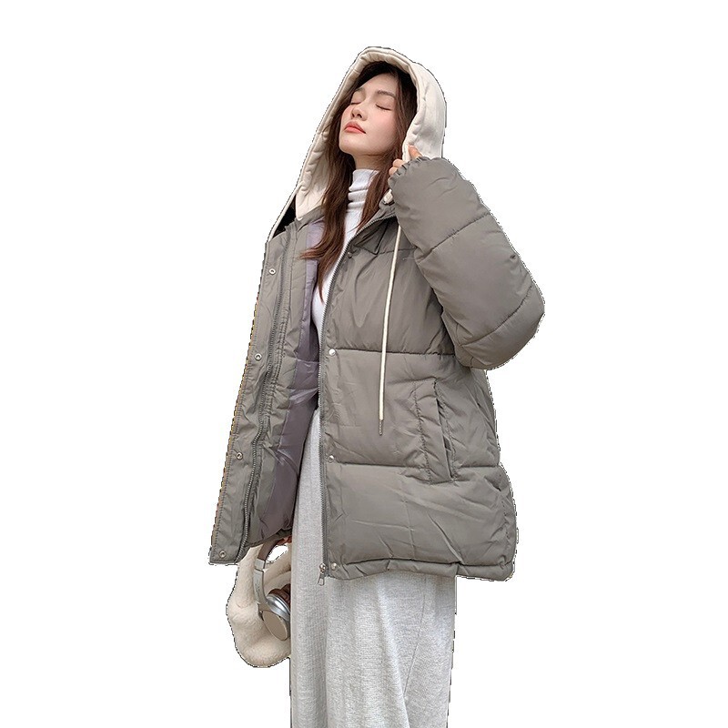韩版可拆卸袖子假两件羽绒棉服女冬季新款宽松百搭马夹两穿外套潮|undefined