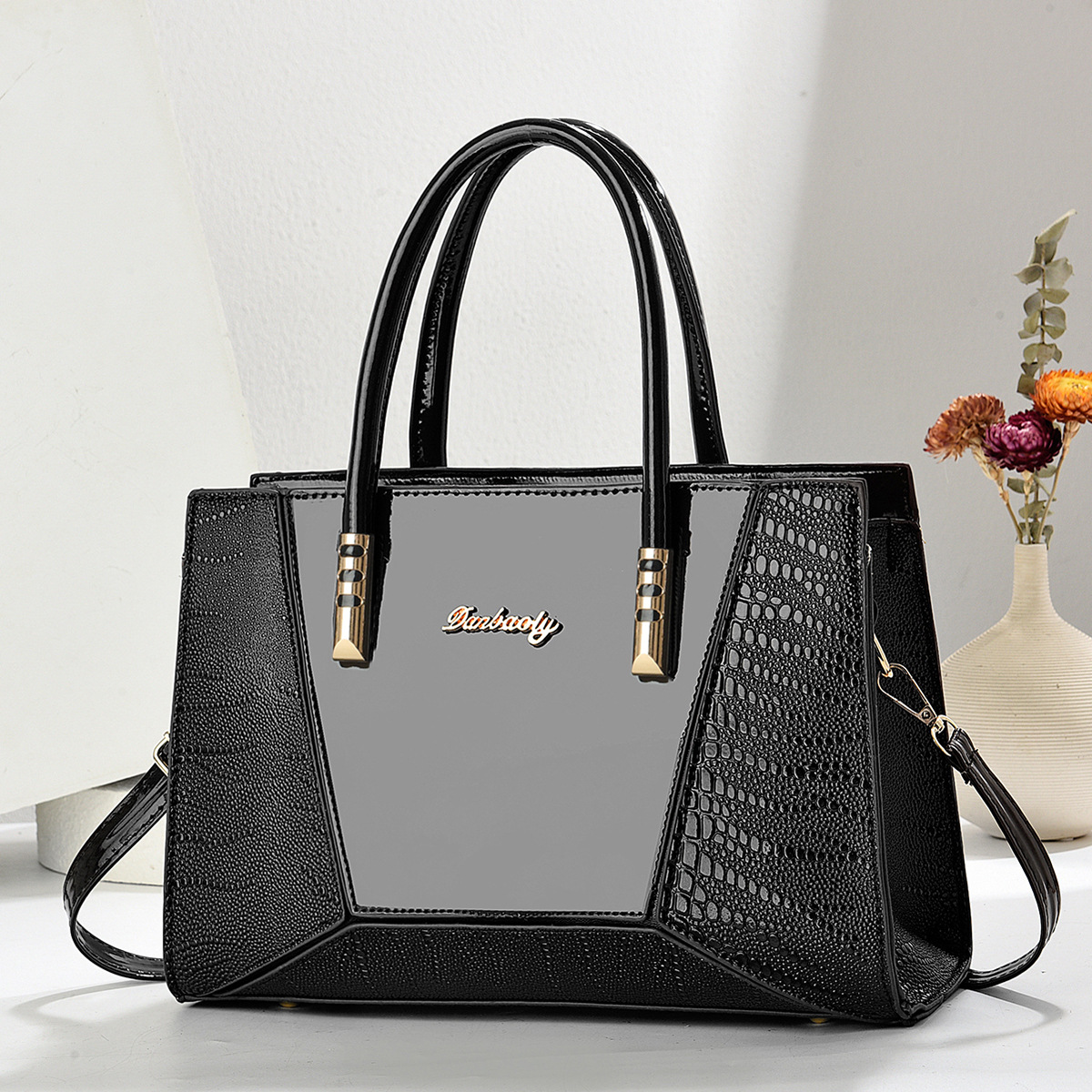 Bolso de mujer nuevo bolso de hombro de gran capacidad temperamento bolso de madre de cuero suave bolso de mujer de viaje de moda puede ser mensajero