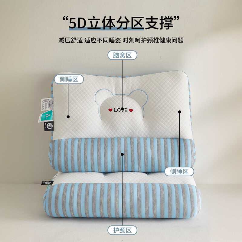睡眠を助ける頚椎枕枕コア、学生寮、大人用アンチアーチ牽引横向き寝枕、家庭用全頭用ペア|undefined
