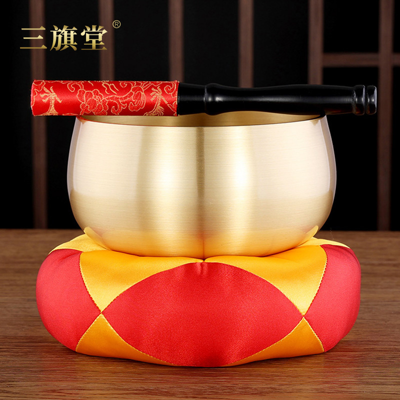 Bronze Chime Brass Dharma Music Vassel Psalms Bowl Tone Bowl Buddhist Tools Household Bronze Dental Pot Meditation Pot Meditation Pot Meditation Pot