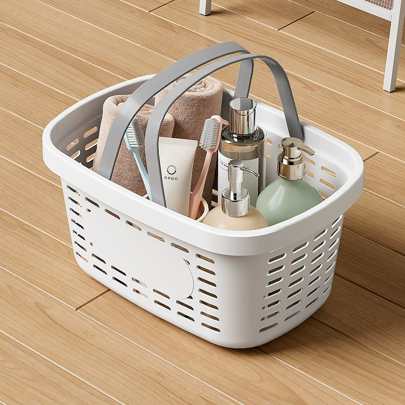 Простые мелочи в японском стиле, организация корзины для хранения, закуски, игрушки, пластиковая корзина для хранения, общежитие, кухня, корзина для мелочей