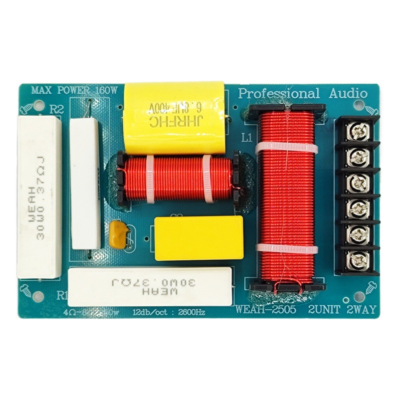 Divisor de frecuencia alta y baja de dos vías HiFi altavoz de alta fidelidad Modificación de actualización Crossover Soldadura Libre de audio Split