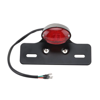 Chrome-plated motorcycle indicator brake rear taillight integrated steering signal reversing light red adapted scooter ATV (Other brake systems)