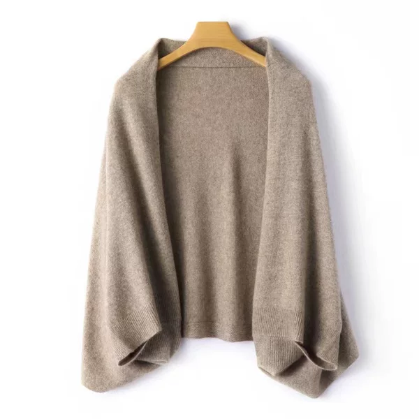 Cross-Border 2025 Spring & Fall Knitted Cardigan Shawl Lazy Style Relaxed Women's Loose Air-Conditioned Shirt Warm Cloak Winter