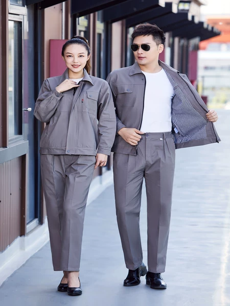 Gray suit/double layer cotton
