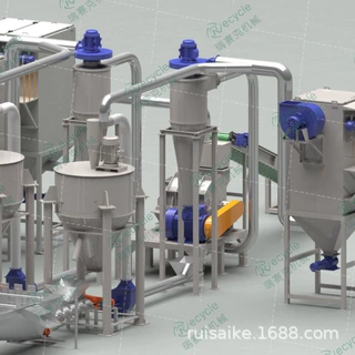 新款风力发电叶片处理设备 瑞赛克报废玻璃钢风力叶片破碎分离线