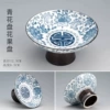 Blue and white plate flower plate