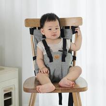 跨境宝宝餐椅五点式安全带绑带婴儿儿童坐垫便携式婴童灰色出行