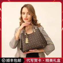 托特包包女2024新款时尚印老花女士单肩手提斜跨女包老花驴家同款