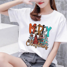2021ʥ������Ʒ��ɫMerry Christmasʥ��LOVEŮʿĪ����Բ��T��