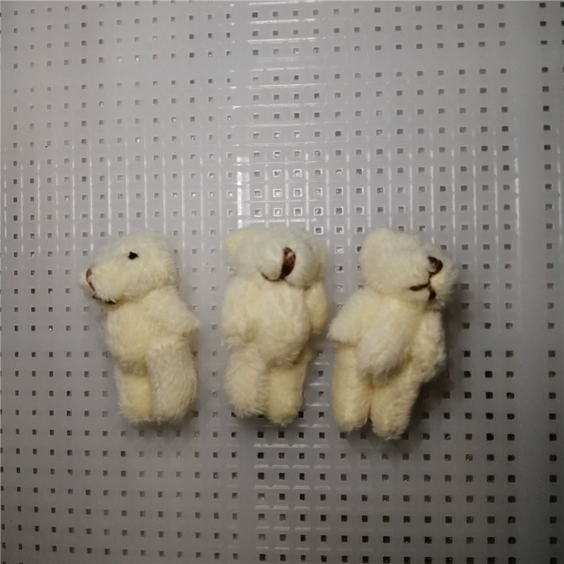 Plush Bag Charm, Handmade 8 cm Bear/Rabbit Accessory, Soft Plush Keychain, Random Color