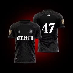 2024热い贩売omerta 47シリーズ3Dプリントメンズゆるいメッシュ排湿通気半袖丸首tシャツ