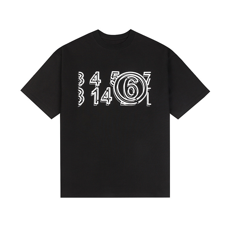24SS 新デジタルパターンラウンドネックメンズとレディースのトレンディな半袖コットンカジュアル T シャツシリーズ|undefined
