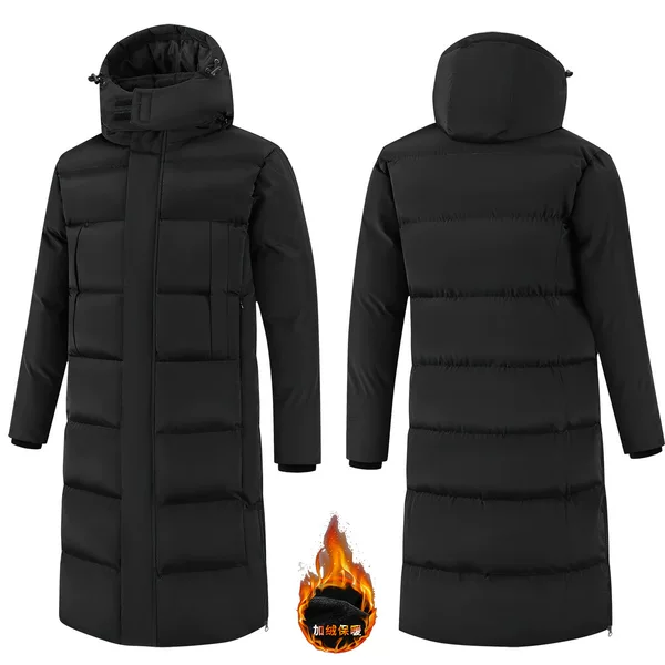 Cross-Border Winter Clothing Over-The-Knee Extended Sports Coat for Men, Women, and Children, Football Winter Training Cotton Jacket, Warm Coat, Large Size Customization