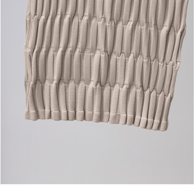 迷人针织半身裙女 早秋优雅纯色小众直筒包臀裙设计感高腰一步裙