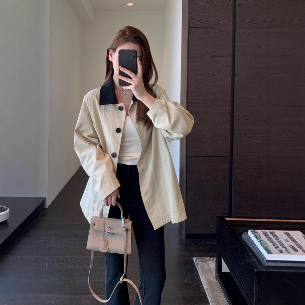 He ➕ 4000+ High-Quality Petite Trench Coats Slimming Mid-Length Women's Tops Autumn New Style