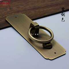 Chinese style copper handle new cabinet door copper strip ring handle hand style decoration window door leaf pure copper door copper handle