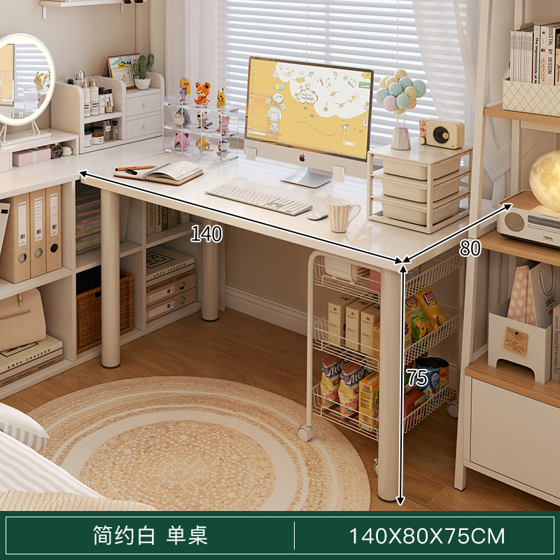 Comodador dormitorio de niñas 2 en 1 mesa de maquillaje 2025 nuevo estilo de crema de lujo ligero escritorio de escritorio casero de alta calidad