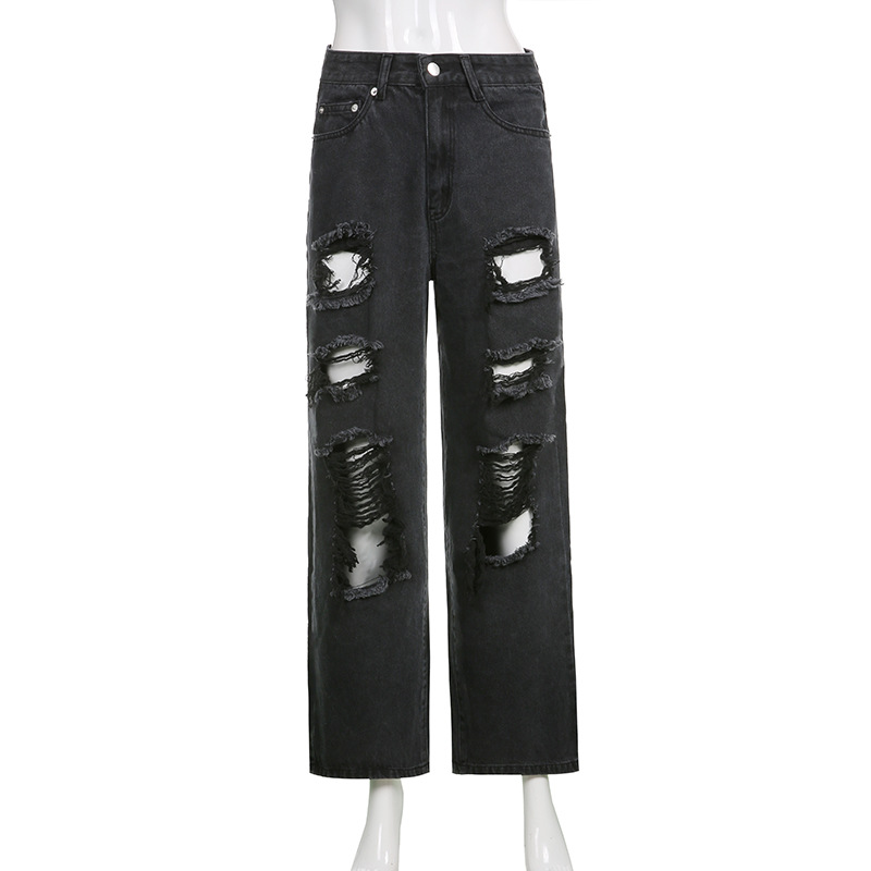 Fried Street Raw Hem Ripped Jeans - Pants - Uniqistic.com