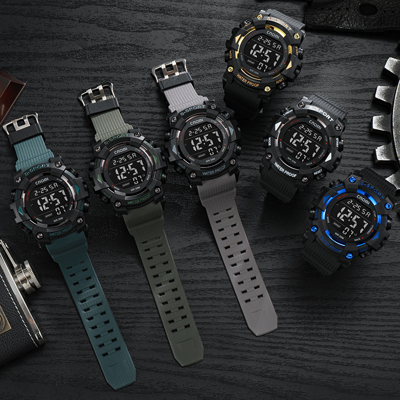Nuevo reloj de moda al aire libre para hombres estudiantes tendencia adolescente gran dial impermeable multifuncional reloj electrónico deportivo para hombres