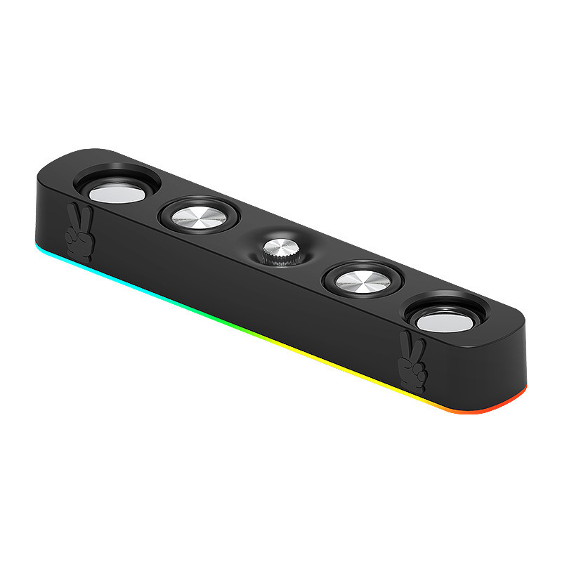 Bluetooth スピーカーデュアルスピーカー大音量ホームデスクトップスピーカー重低音高品質タッチ RGB ロングストリップスピーカー|undefined