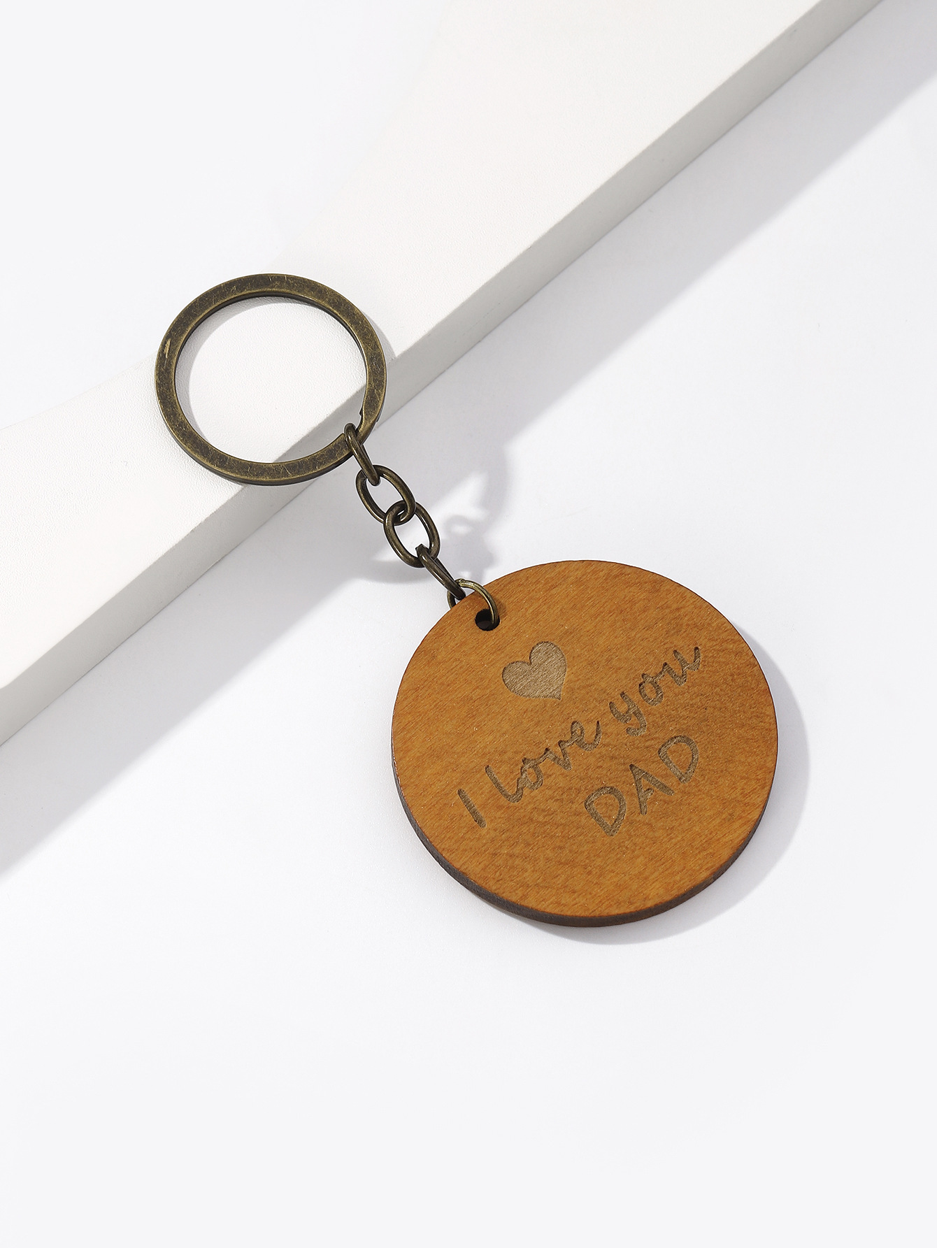 Simple Style Geometric Letter Wood Mother'S Day Father'S Day Unisex Keychain display picture 10