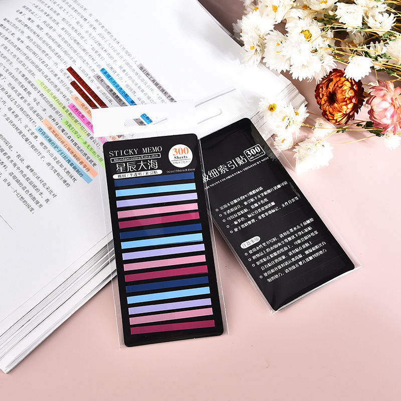 Indicador delgado transparente marca clave coreana color Post-it - post PET papel de notas impermeable N pegado
