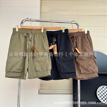 北三色口袋工装五分裤夏季新款男士短裤时尚潮流百搭休闲运动短裤