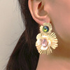 Fashionable earrings, trend accessory solar-powered, jewelry, Korean style