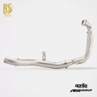 RS оригинальный подходит для мотоцикла Aprilia RS660, модифицированная выхлопная труба из титанового сплава, передняя и средняя секции, подключенные к 60 портам.