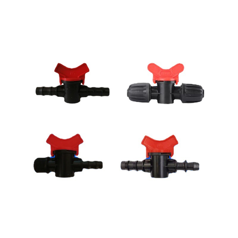 16MMPE válvula directa válvula de derivación válvula positiva conjunta de dos vías válvula de bola válvula de cierre accesorios de tubería de PE