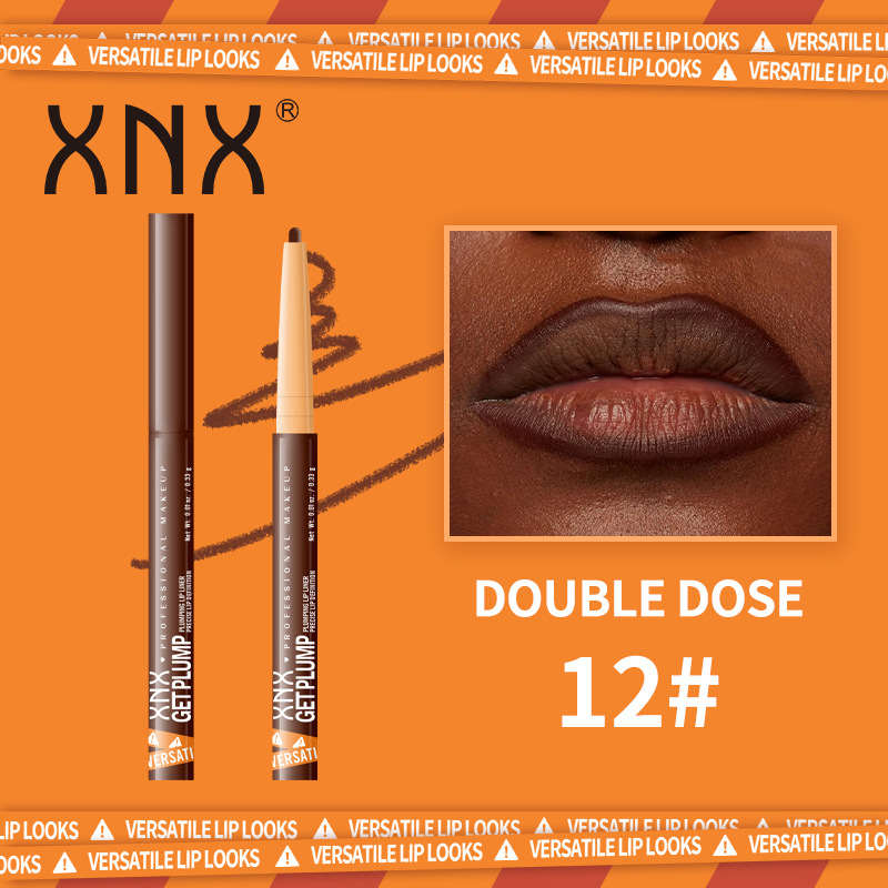Transfronterizo XNX nuevo lápiz labial rotativo de 12 colores lápiz labial humectante duradero no se desvanece lápiz labial en stock