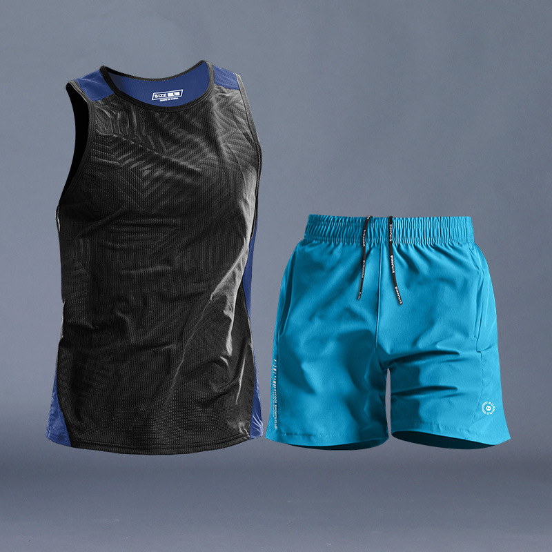 Camiseta de baloncesto de seda de hielo, chaleco de hombre, camiseta de baloncesto, entrenamiento deportivo de secado rápido, pantalones cortos transpirables de verano, ropa y equipo