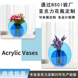 亚克力花瓶ins创意花盆客厅餐桌简约插花器艺术酒店水培摆件批发