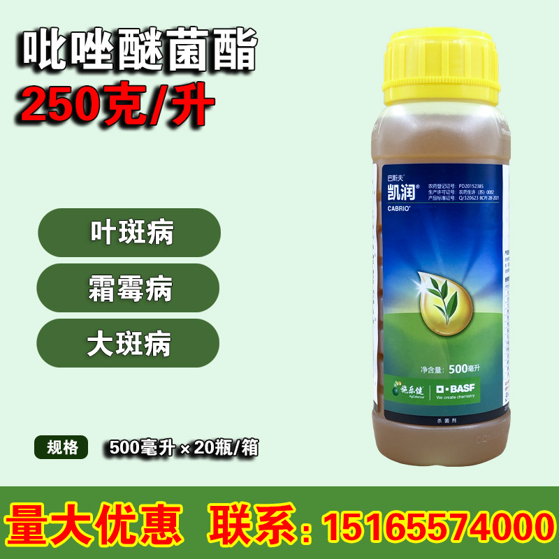 德国巴斯夫 凯润 吡唑醚菌酯 叶斑病 黑星病 白粉病杀菌剂500ml