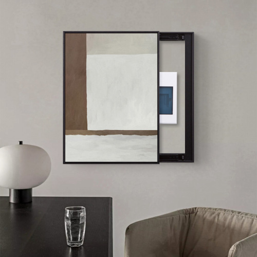 Modern Nordic electrical panel decoration painting conceals distribution box circuit breaker low power main switch hanging picture flip wall art