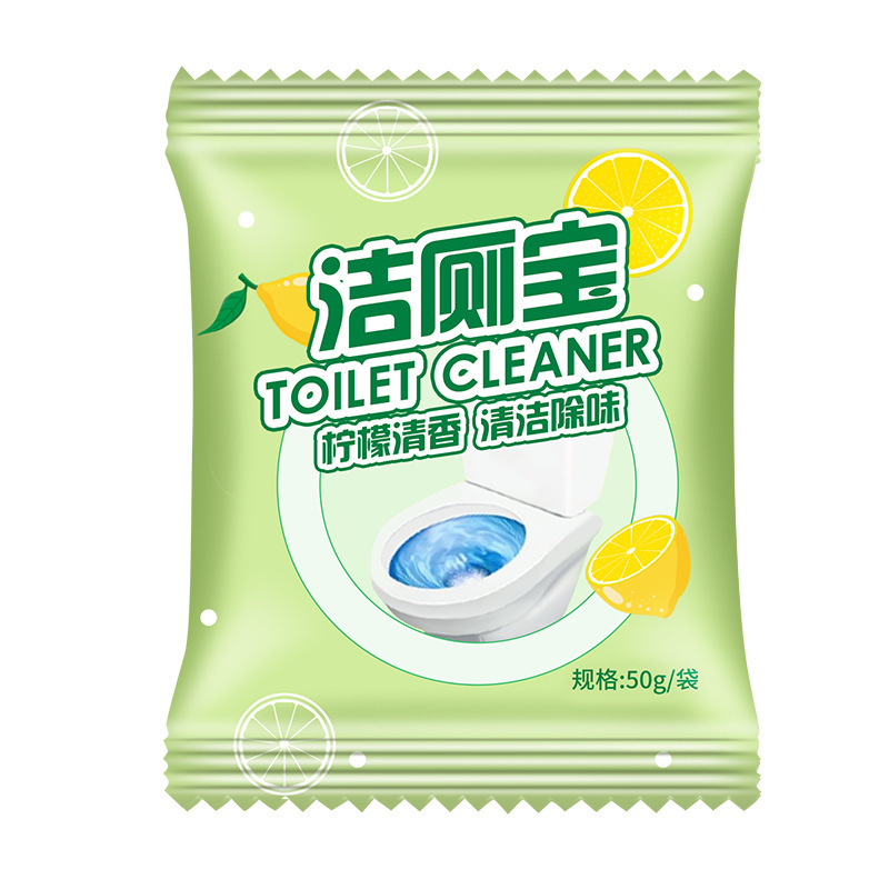 Toilet Cleaner Block, Blue Bubble Toilet Cleaner, Long-Lasting Fragrance, Deodorizing and Descaling, Domestic Product, Lemon Scent
