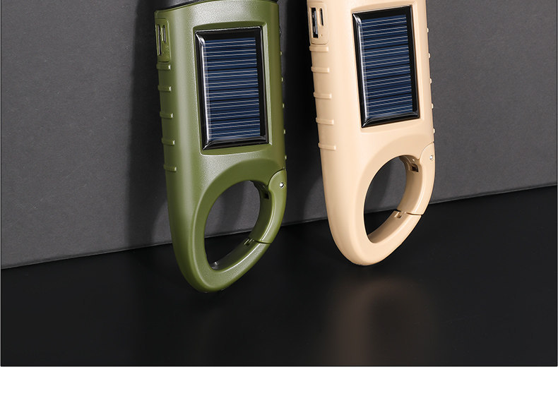 Flashlight with Hand-Cranked Power Generation, Solar Power Generation, Rechargeable Led Light, Multi-Functional Flashlight, Ultra-Long Battery Life, Strong Light